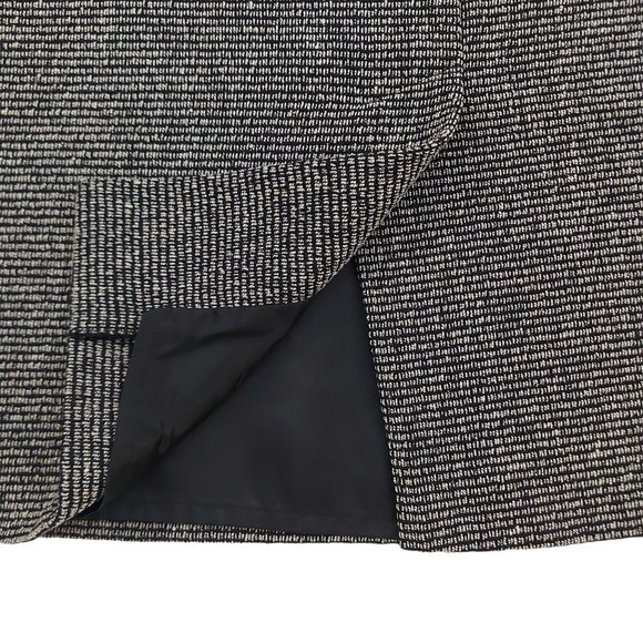 Max Mara Heathered Knit Pencil Skirt Womens 8 Gray Black Wool Blend Knee Length - Picture 10 of 12